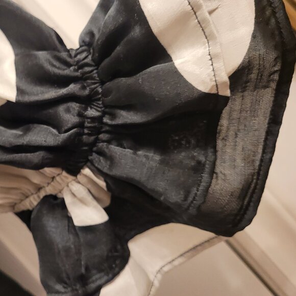 Vera Moda Black and White Crop Top with Puff Sleeves - Picture 7 of 11